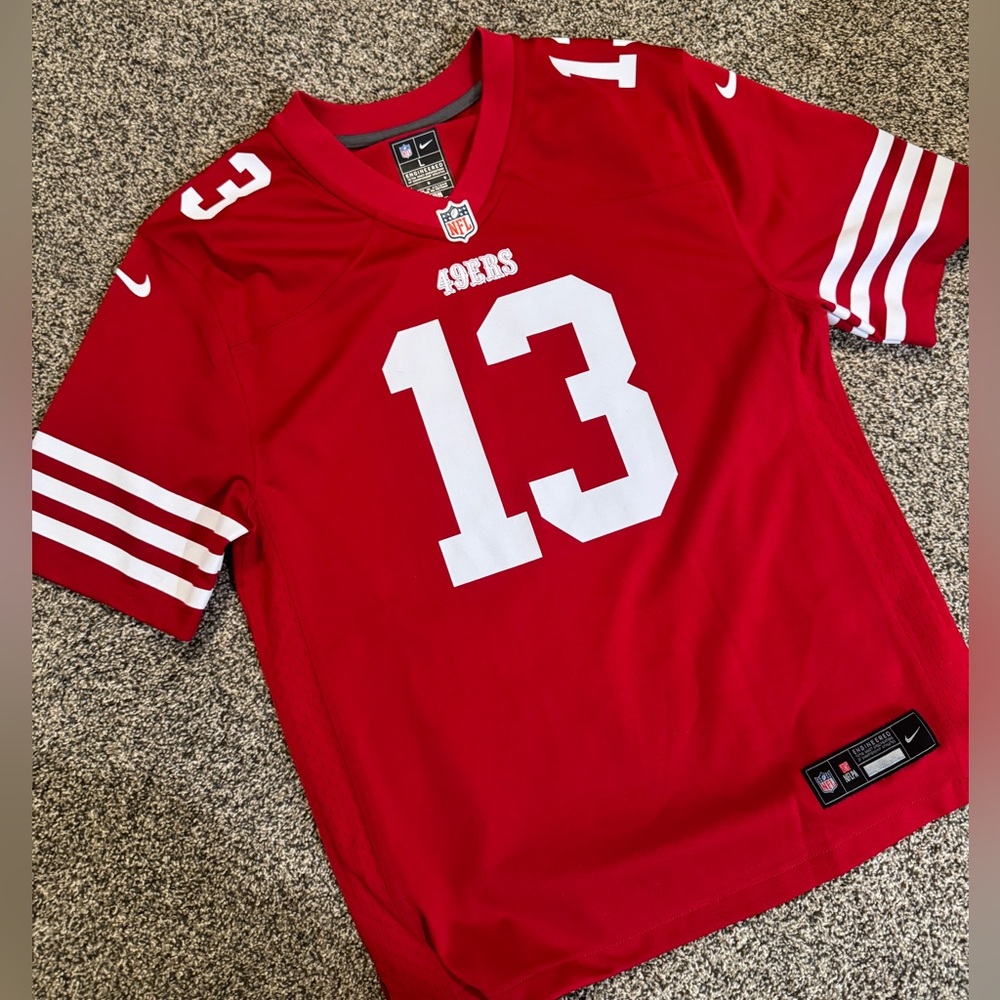 49ers Youth Large Nike NFL Brock Purdy Jersey